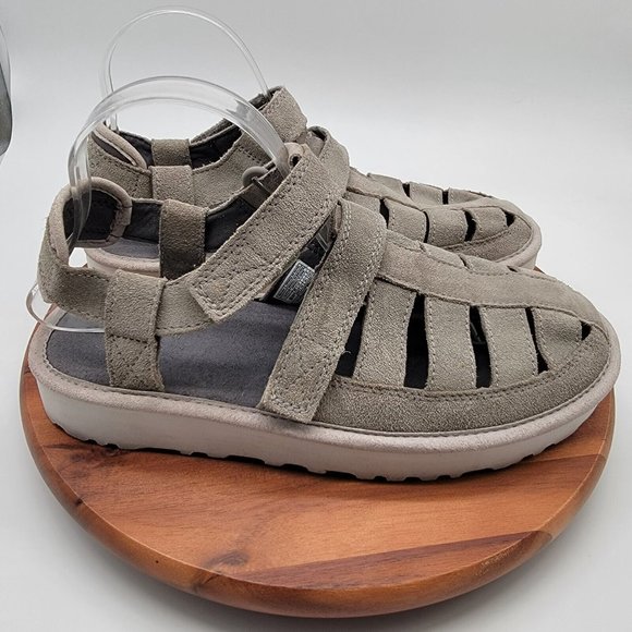 UGG Mens Shoes Size 8 Gray Suede Dune Fisherman Strap Comfort 1099754 Sandal - Picture 4 of 12